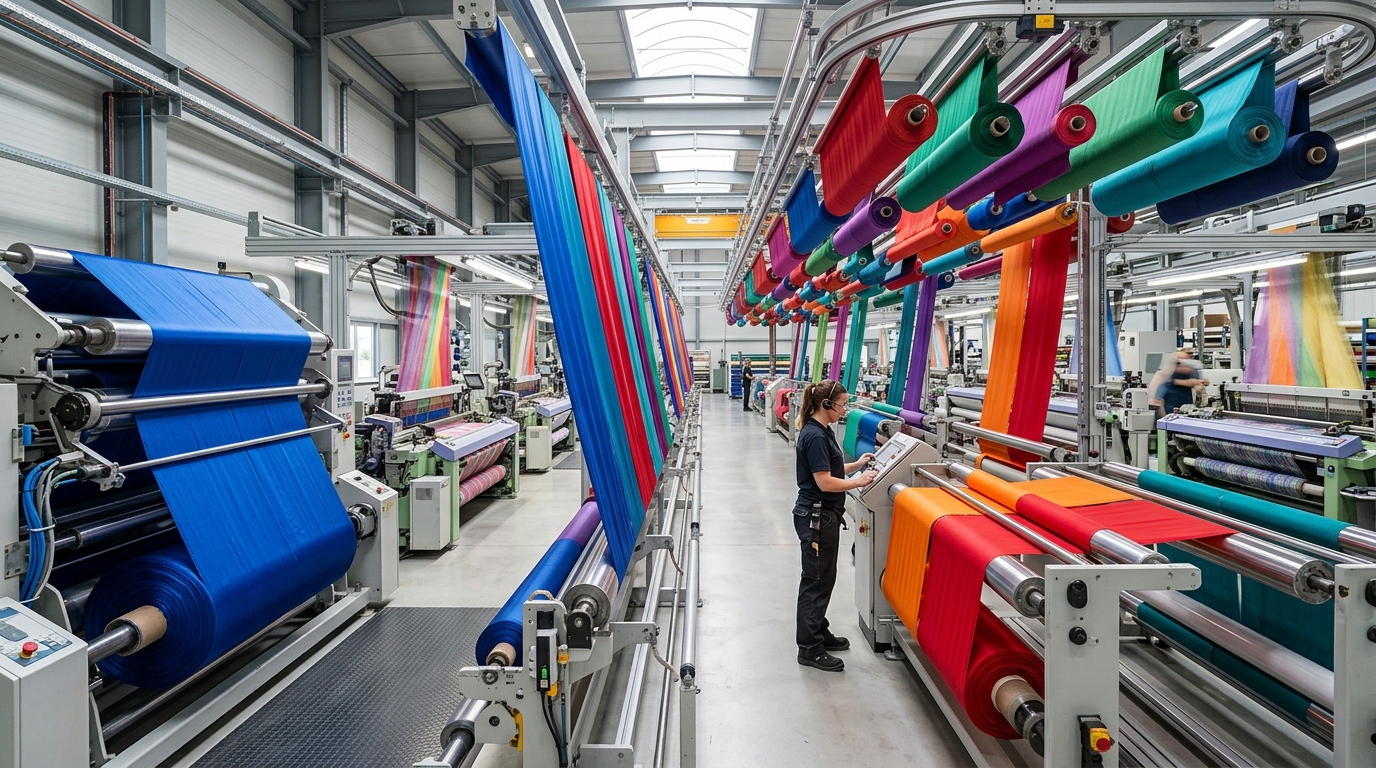 Pabrik dan Mesin Produksi Tekstil Modern